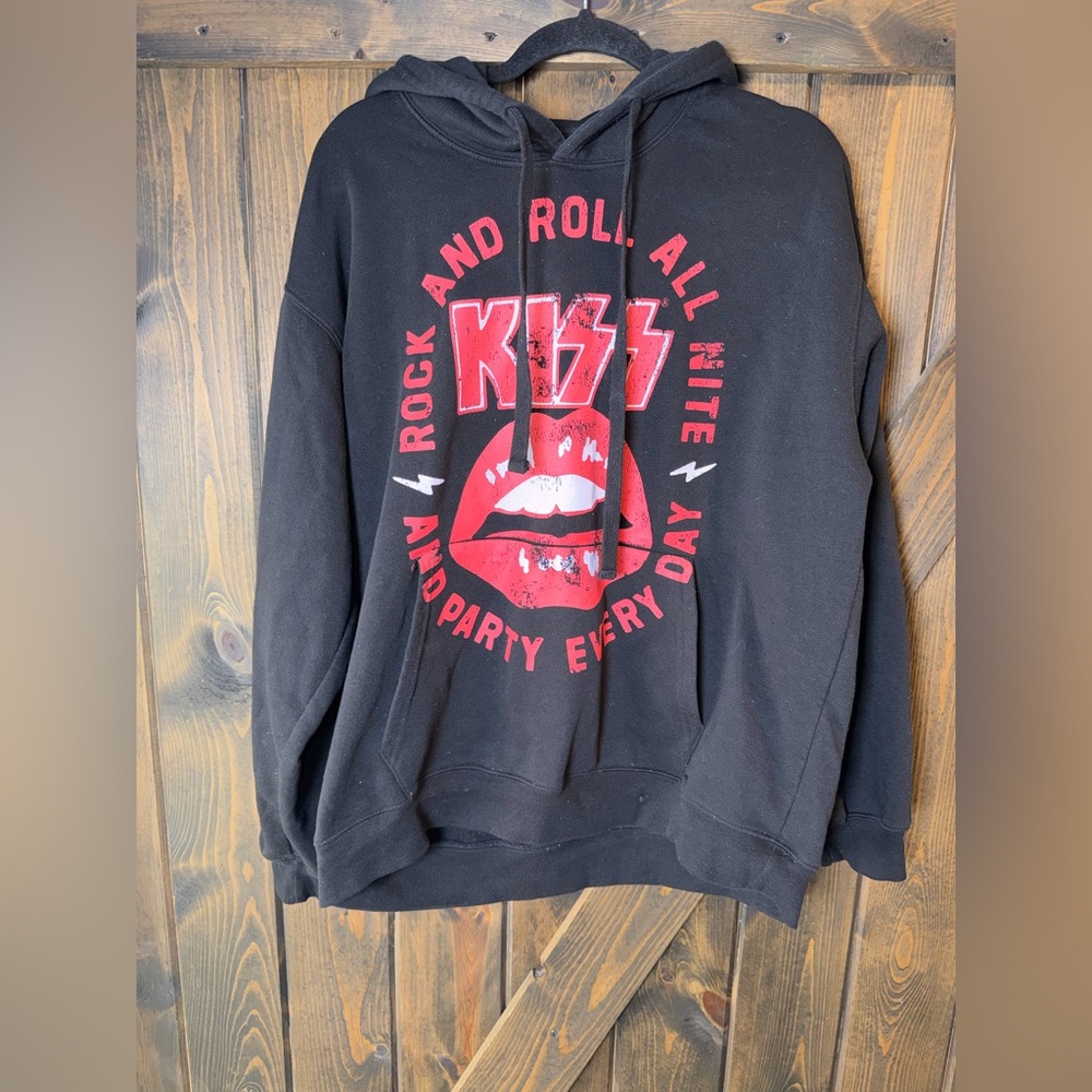 Kiss Rock And Roll All Nite Graphic Band Hoofie